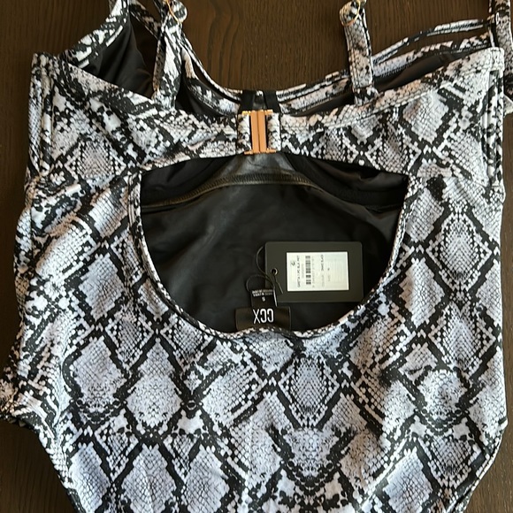 City Chic Snake Black 1 pc bathing suit - Picture 2 of 6